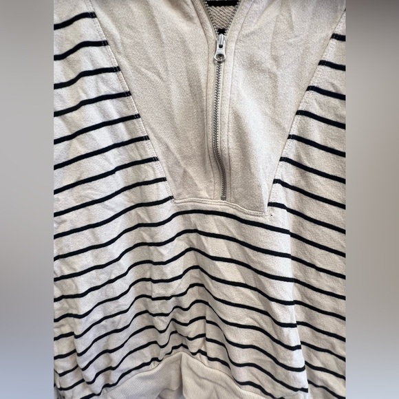 LOFT zip up striped top - Picture 3 of 5